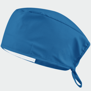 Unisex medical scrub hat ADELINA in breathable fabric, designed for comfort and hygiene during long working hours.