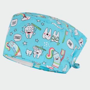 Our scrub hat ADRIANA is made of quality material in fresh and cheerful patterns. The model is one size and fits all and is also suitable for both men and women.