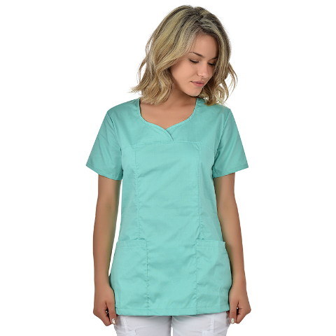 Scrub Top Ines is characterized by comfort and elegance in the daily work of doctors, nurses, dentists, pharmacists, veterinarians, workers, and students.