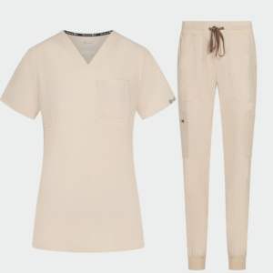 NAOMI is a stylish and practical women’s medical set – tunic and jogger-style pants, made from high-quality fabric that provides comfort and freedom of movement.